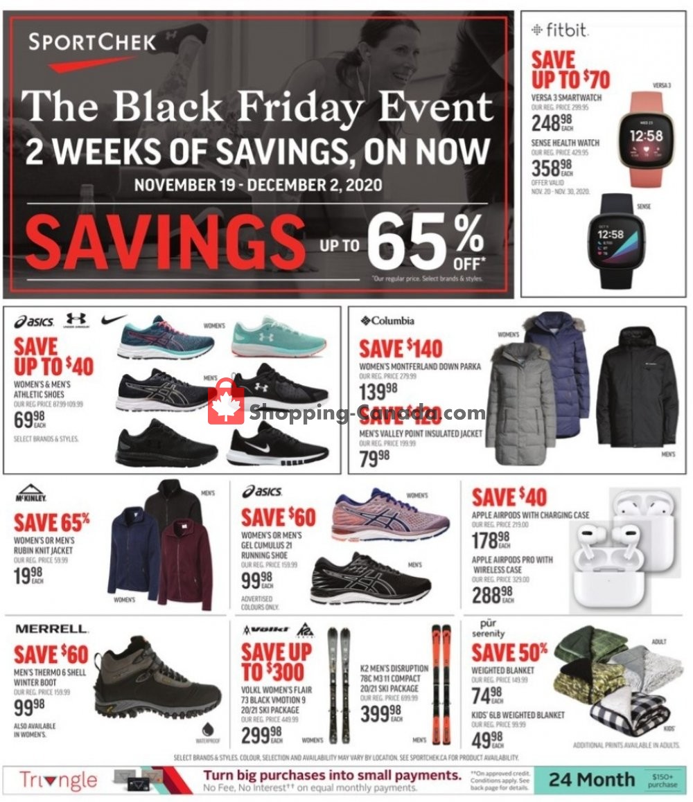 Sport Chek Canada Flyer The Black Friday Event November 19 December 2 2020 Shopping Canada