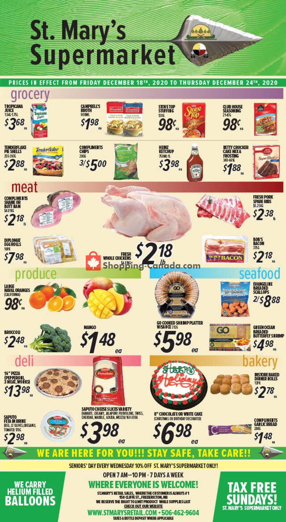 St. Mary's Supermarket flyer from Friday December 18, 2020 to Thursday December 24, 2020 - page 1