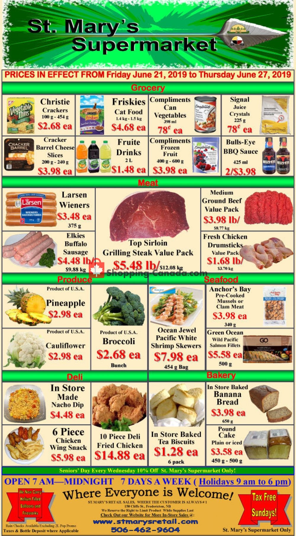 St. Mary's Supermarket flyer from Friday June 21, 2019 to Thursday June 27, 2019 - page 1
