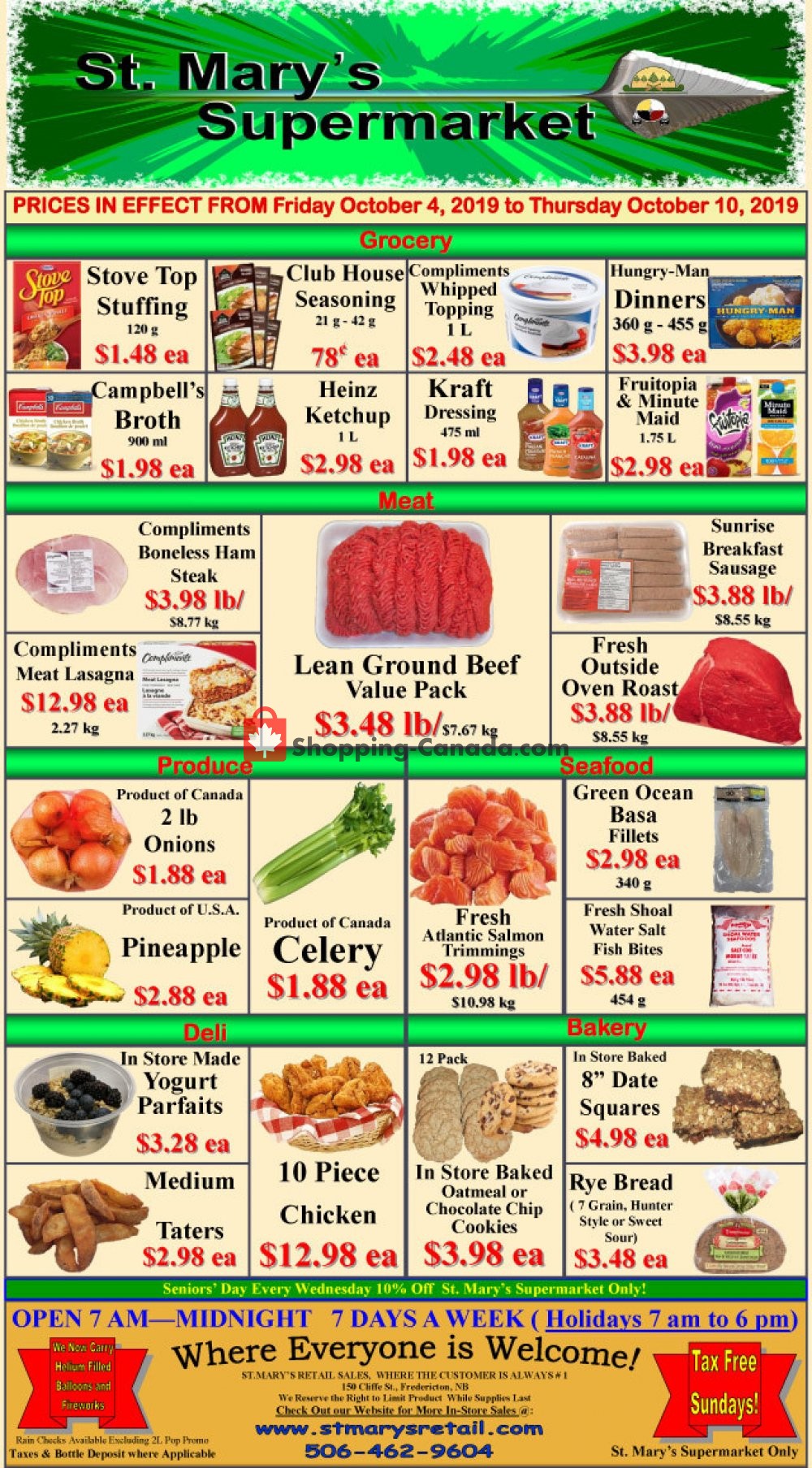 St. Mary's Supermarket flyer from Friday October 4, 2019 to Thursday October 10, 2019 - page 1