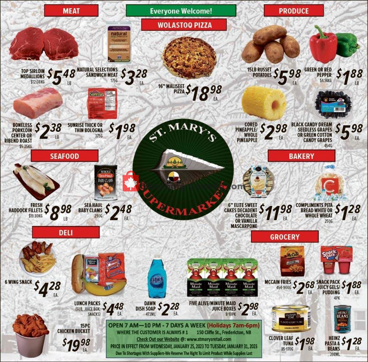 St. Mary's Supermarket flyer from Wednesday January 25, 2023 to Tuesday January 31, 2023 - page 1