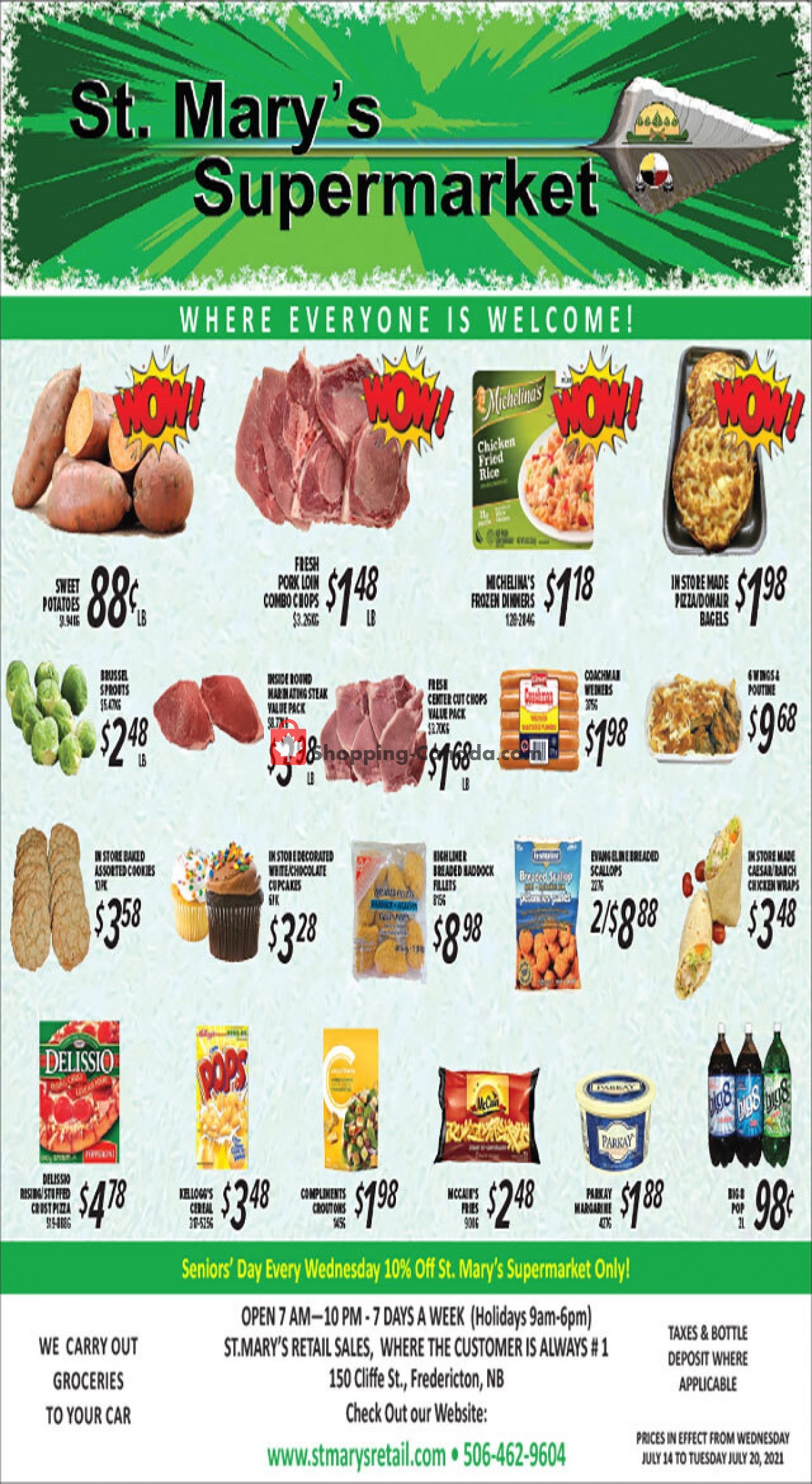 St. Mary's Supermarket flyer from Wednesday July 14, 2021 to Tuesday July 20, 2021 - page 1