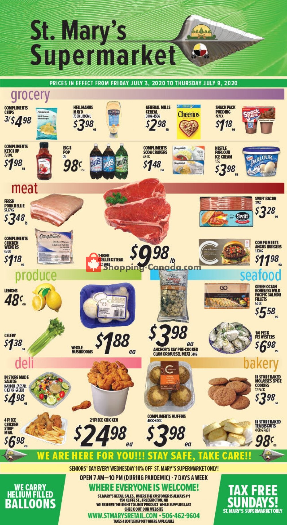 St. Mary's Supermarket flyer from Friday July 3, 2020 to Thursday July 9, 2020 - page 1