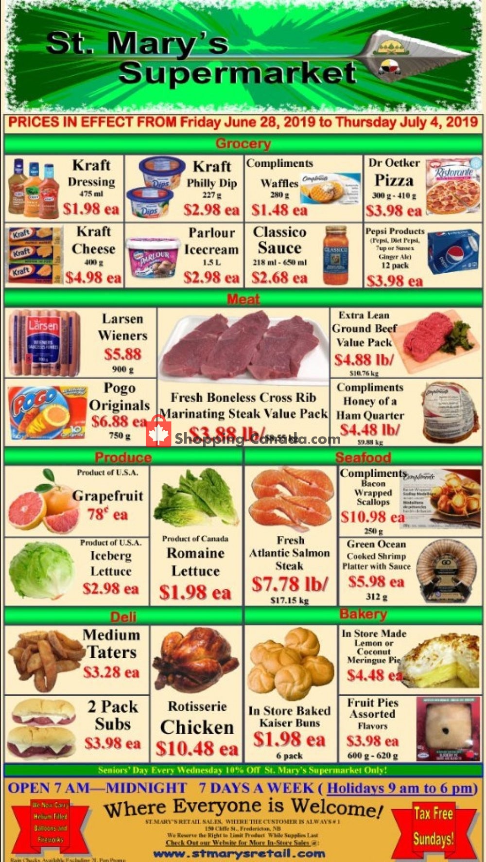 St. Mary's Supermarket flyer from Friday June 28, 2019 to Thursday July 4, 2019 - page 1