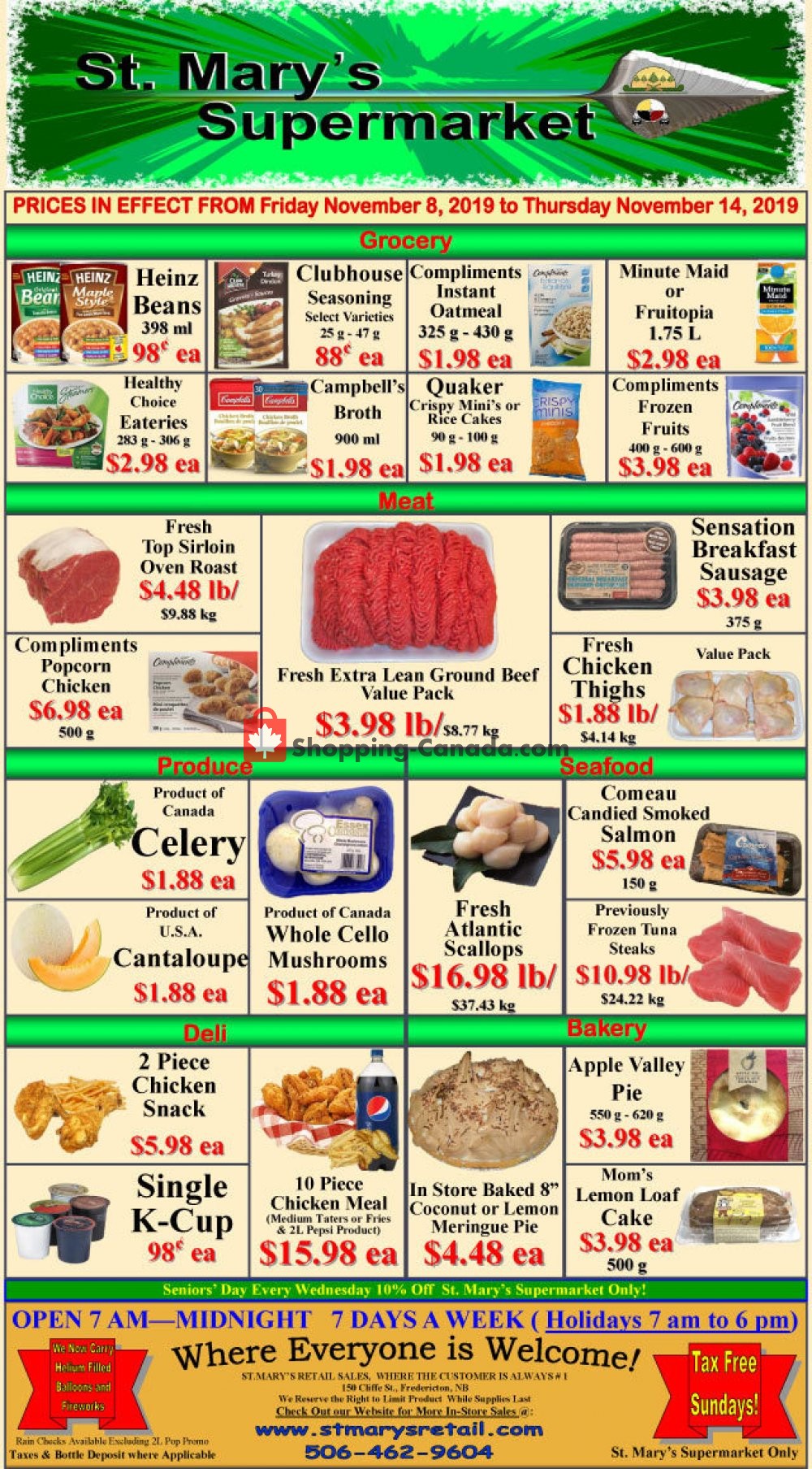 St. Mary's Supermarket flyer from Friday November 8, 2019 to Thursday November 14, 2019 - page 1