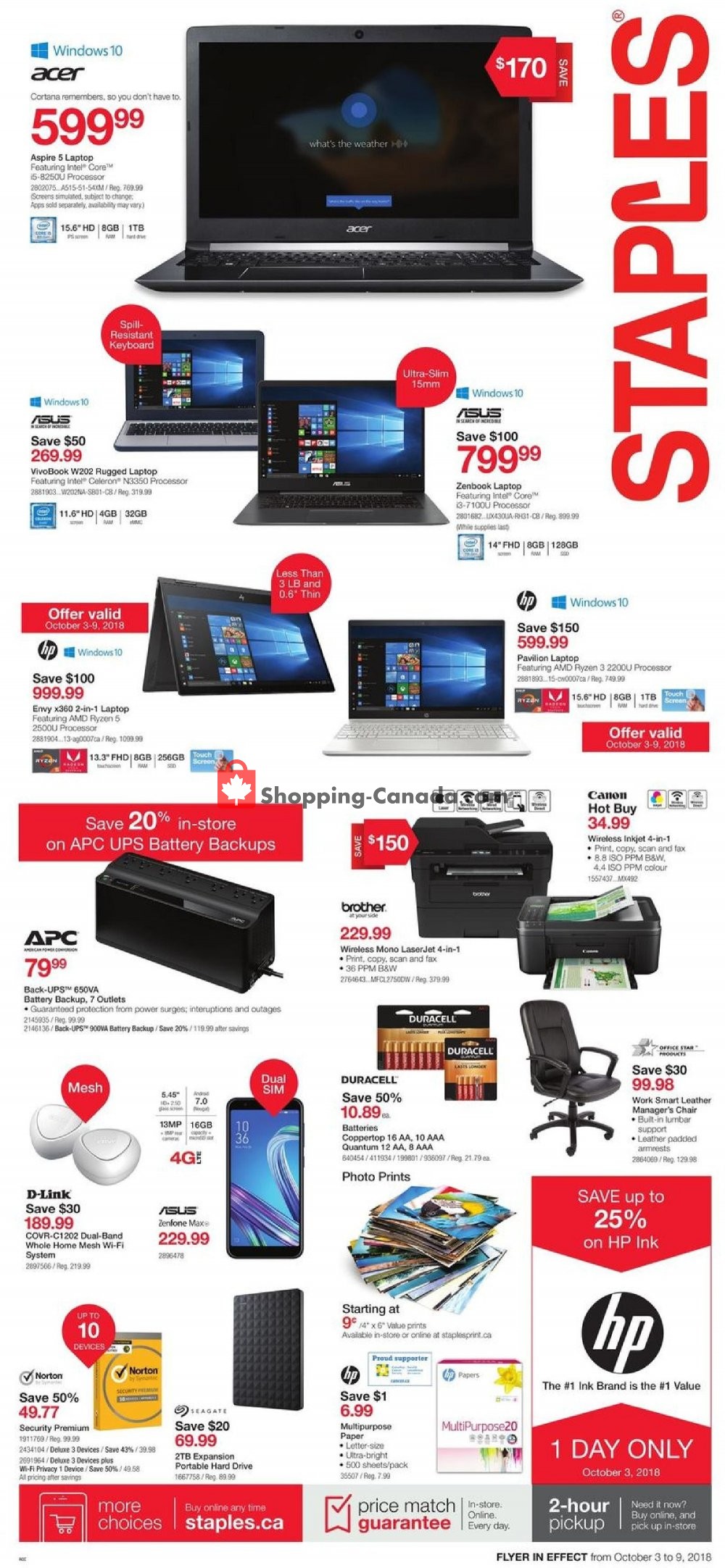 Staples flyer from Wednesday October 3, 2018 to Tuesday October 9, 2018 - page 3