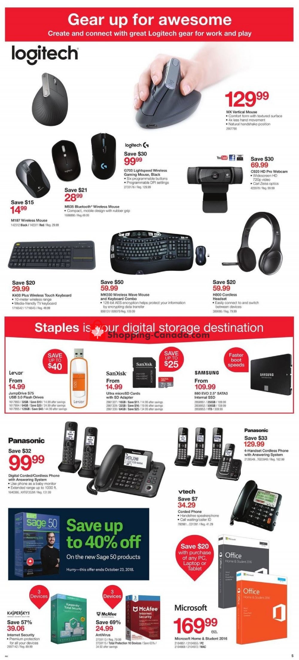 Staples flyer from Wednesday October 3, 2018 to Tuesday October 9, 2018 - page 8