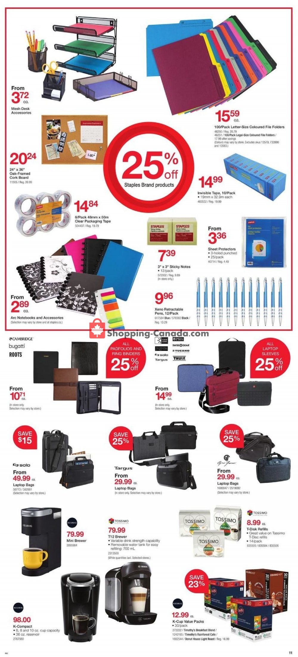 Staples flyer from Wednesday October 10, 2018 to Tuesday October 23, 2018 - page 11
