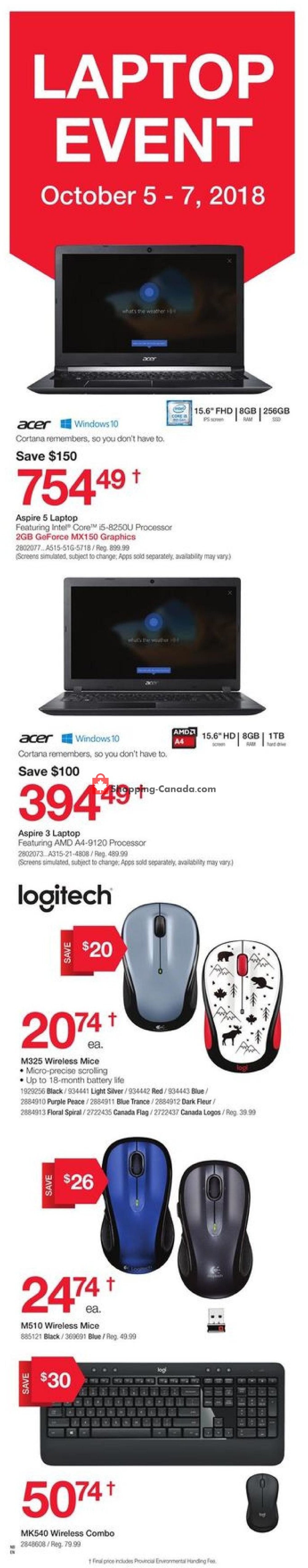 Staples flyer from Wednesday October 3, 2018 to Tuesday October 9, 2018 - page 1