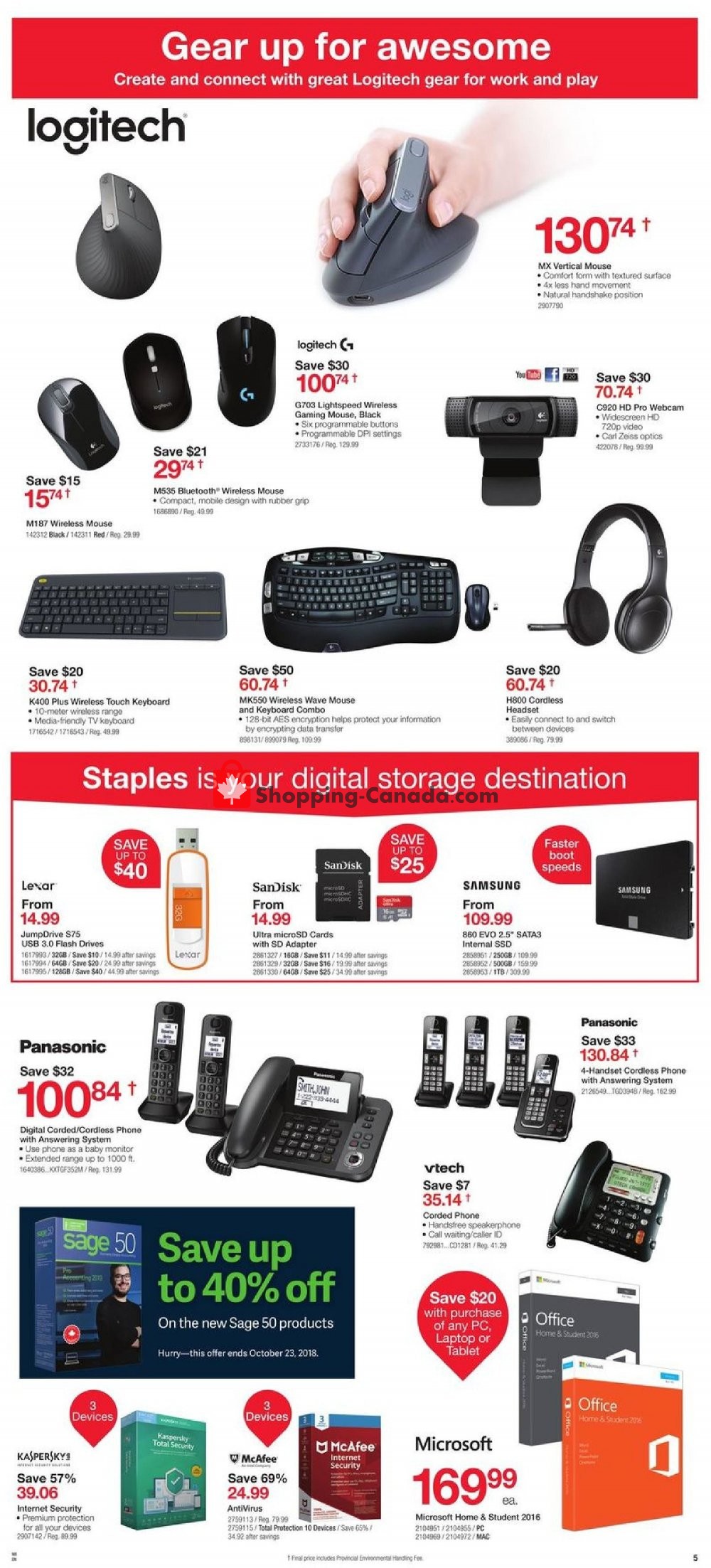 Staples flyer from Wednesday October 3, 2018 to Tuesday October 9, 2018 - page 8