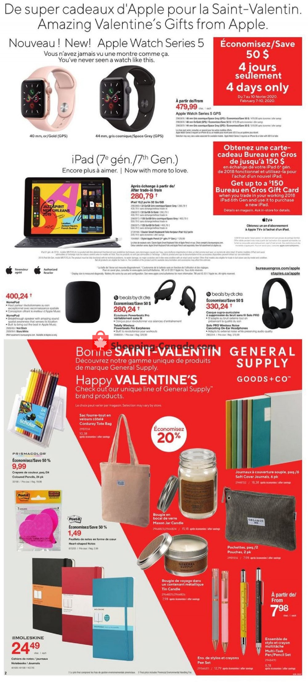 Staples flyer from Wednesday February 5, 2020 to Tuesday February 11, 2020 - page 2