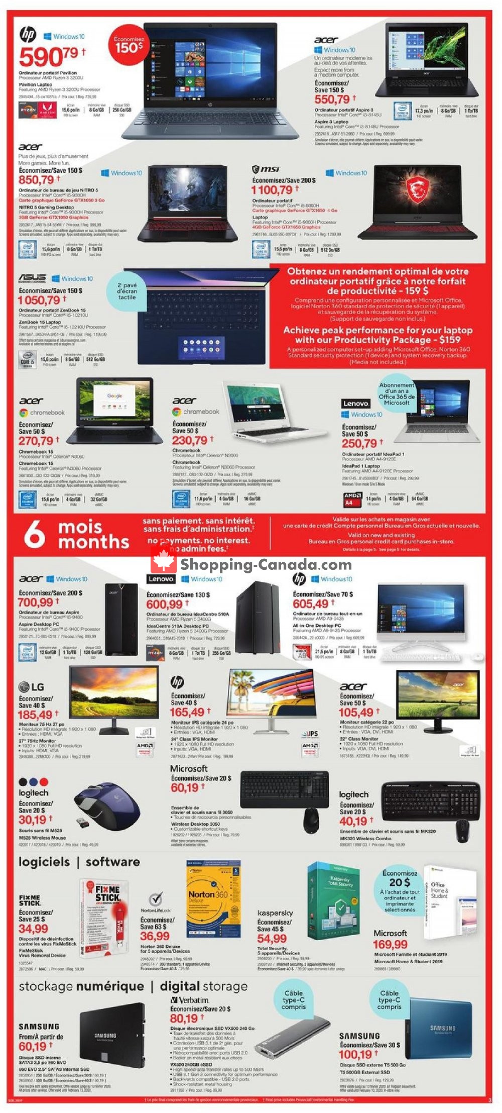 Staples flyer from Wednesday February 5, 2020 to Tuesday February 11, 2020 - page 3