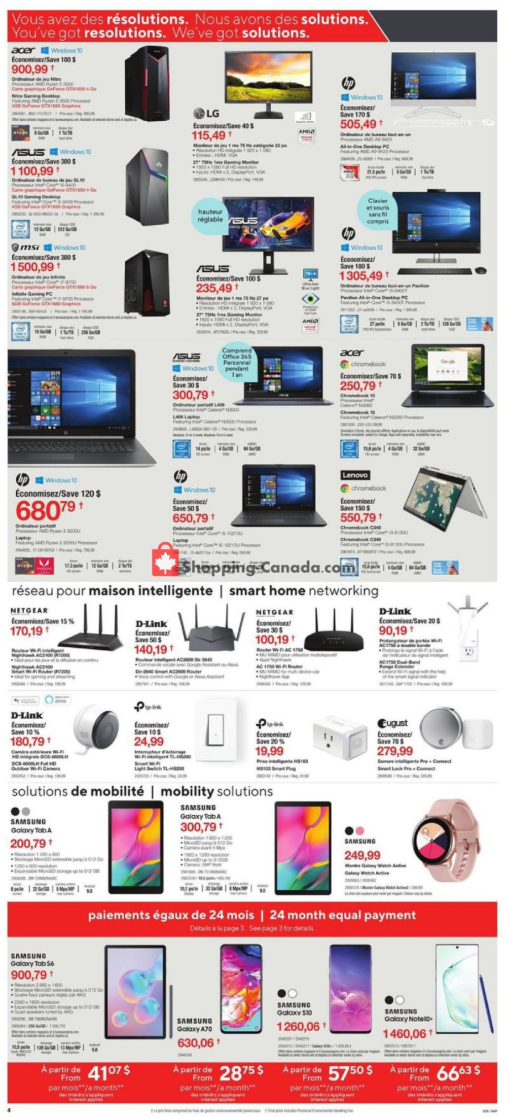 Staples flyer from Wednesday January 8, 2020 to Tuesday January 14, 2020 - page 4