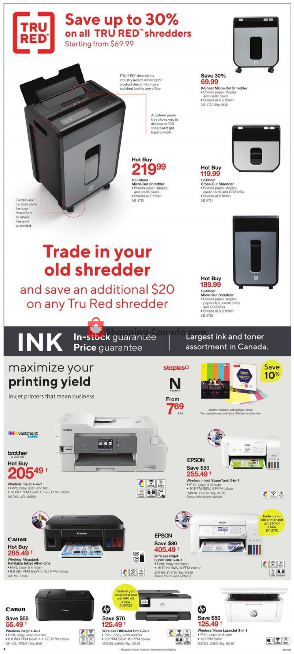 Staples flyer from Wednesday September 18, 2019 to Tuesday September 24, 2019 - page 4