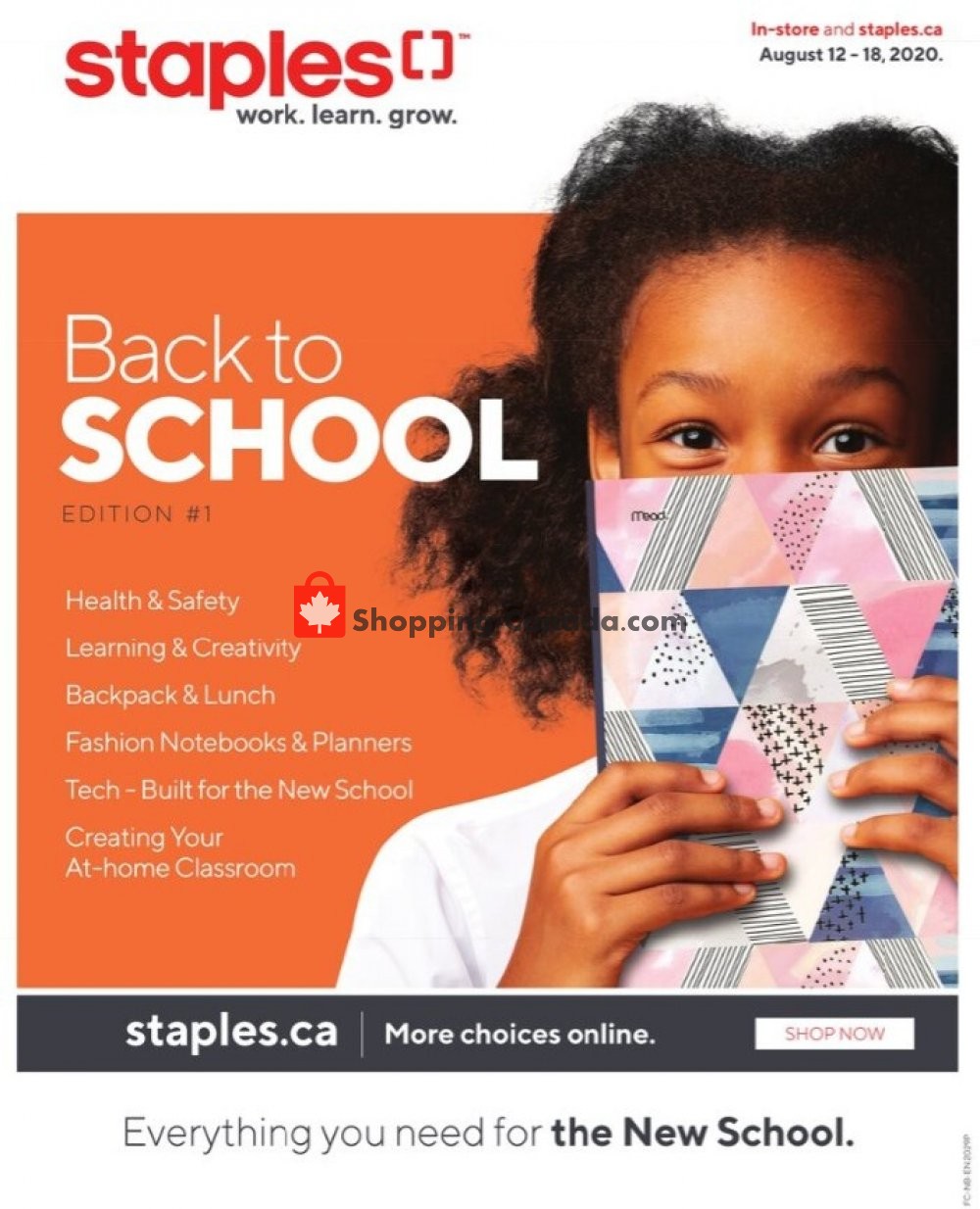 Staples Canada, flyer (Back To School Atlantic) August 12 August
