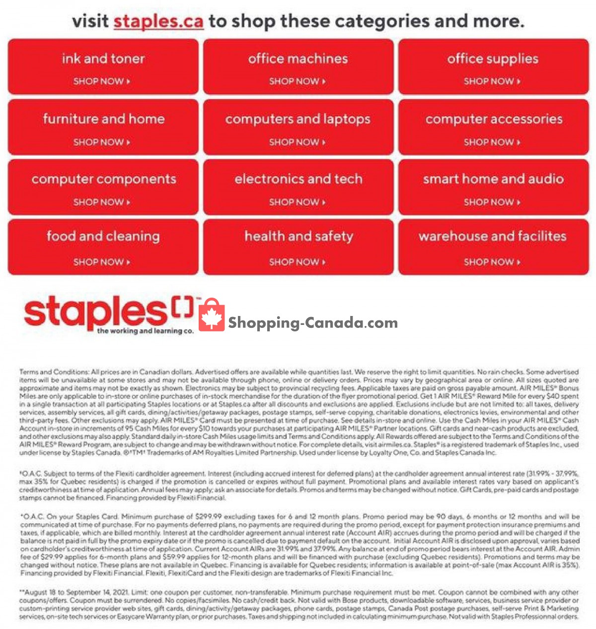 Staples flyer from Wednesday September 8, 2021 to Tuesday September 14, 2021 - page 14