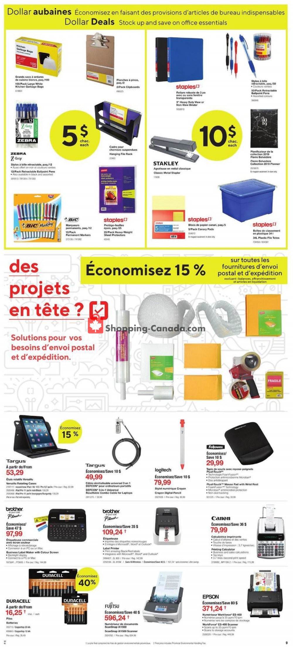 Staples flyer from Wednesday March 13, 2019 to Tuesday March 19, 2019 - page 9