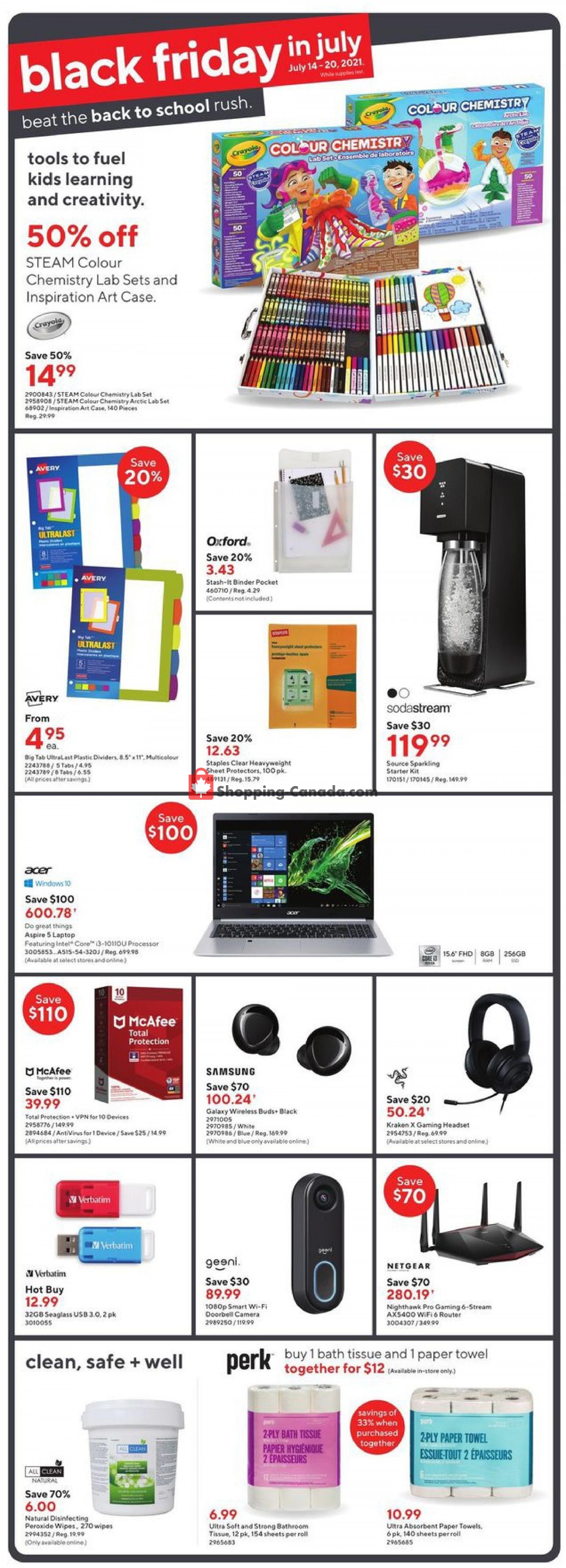 Staples flyer from Wednesday July 14, 2021 to Tuesday July 20, 2021 - page 3