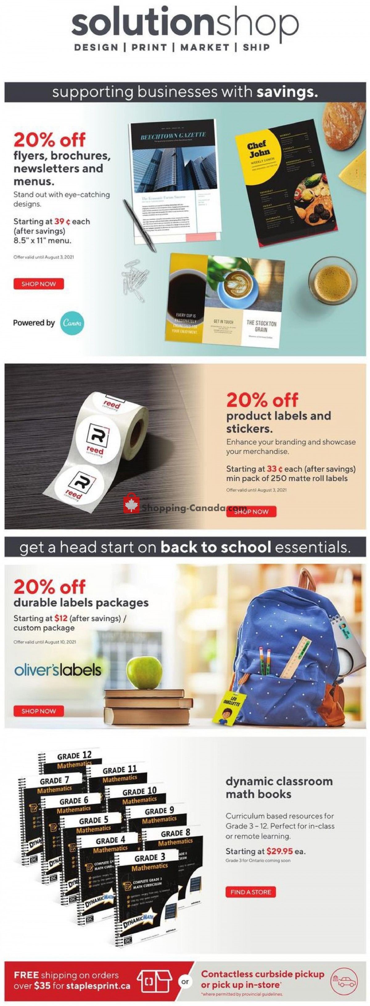 Staples flyer from Wednesday July 14, 2021 to Tuesday July 20, 2021 - page 12