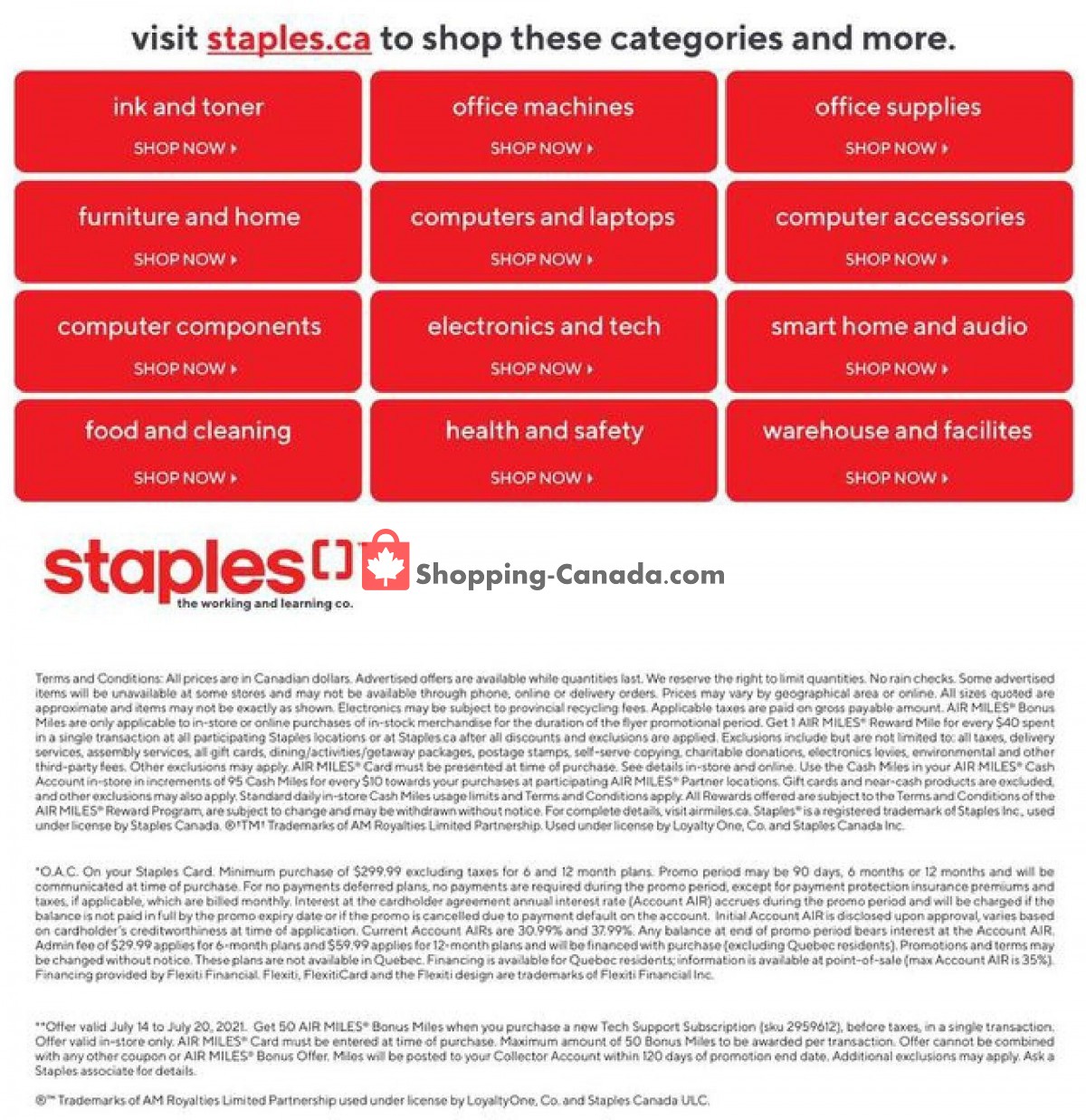 Staples flyer from Wednesday July 14, 2021 to Tuesday July 20, 2021 - page 14