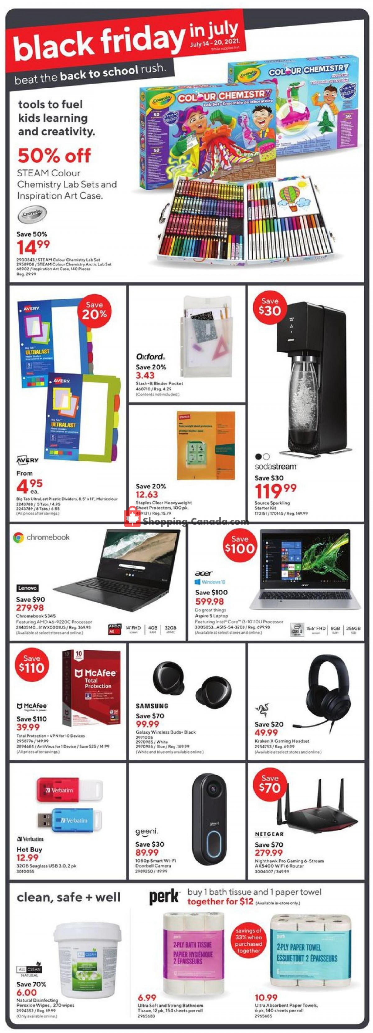 Staples flyer from Wednesday July 14, 2021 to Tuesday July 20, 2021 - page 3