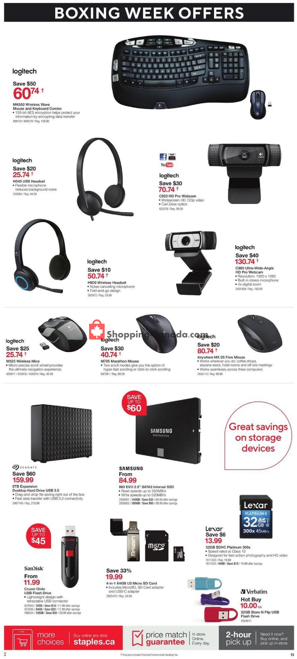 Staples flyer from Wednesday December 26, 2018 to Tuesday January 1, 2019 - page 13