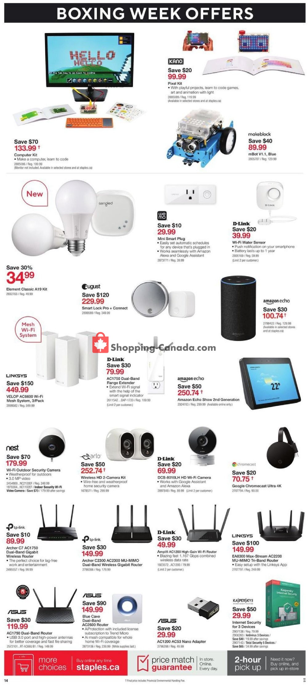 Staples flyer from Wednesday December 26, 2018 to Tuesday January 1, 2019 - page 14