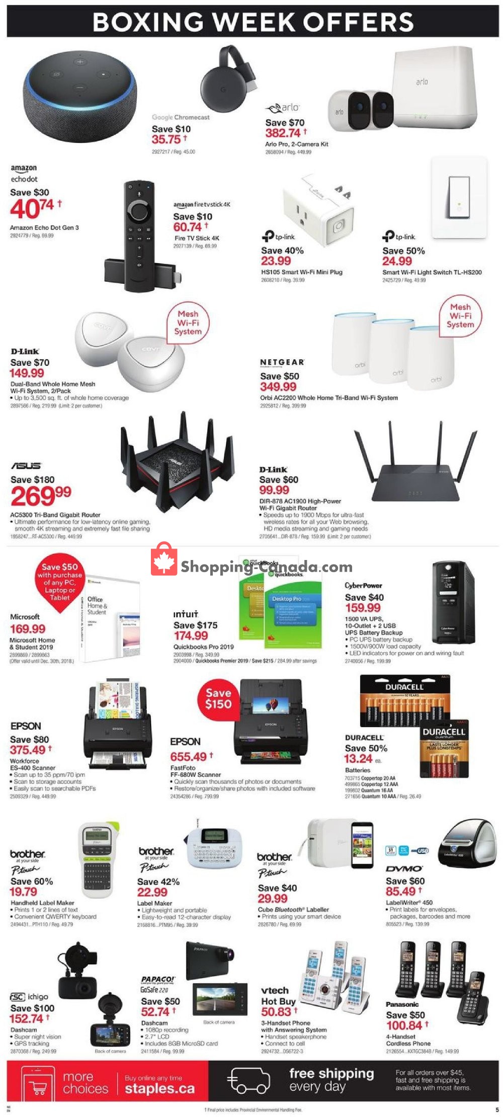 Staples flyer from Wednesday December 26, 2018 to Tuesday January 1, 2019 - page 5