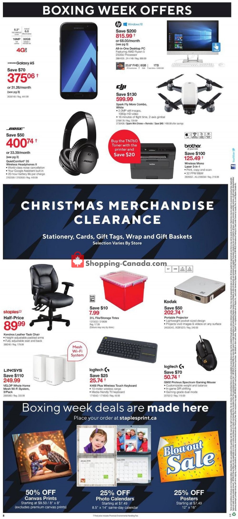 Staples flyer from Wednesday December 26, 2018 to Tuesday January 1, 2019 - page 8