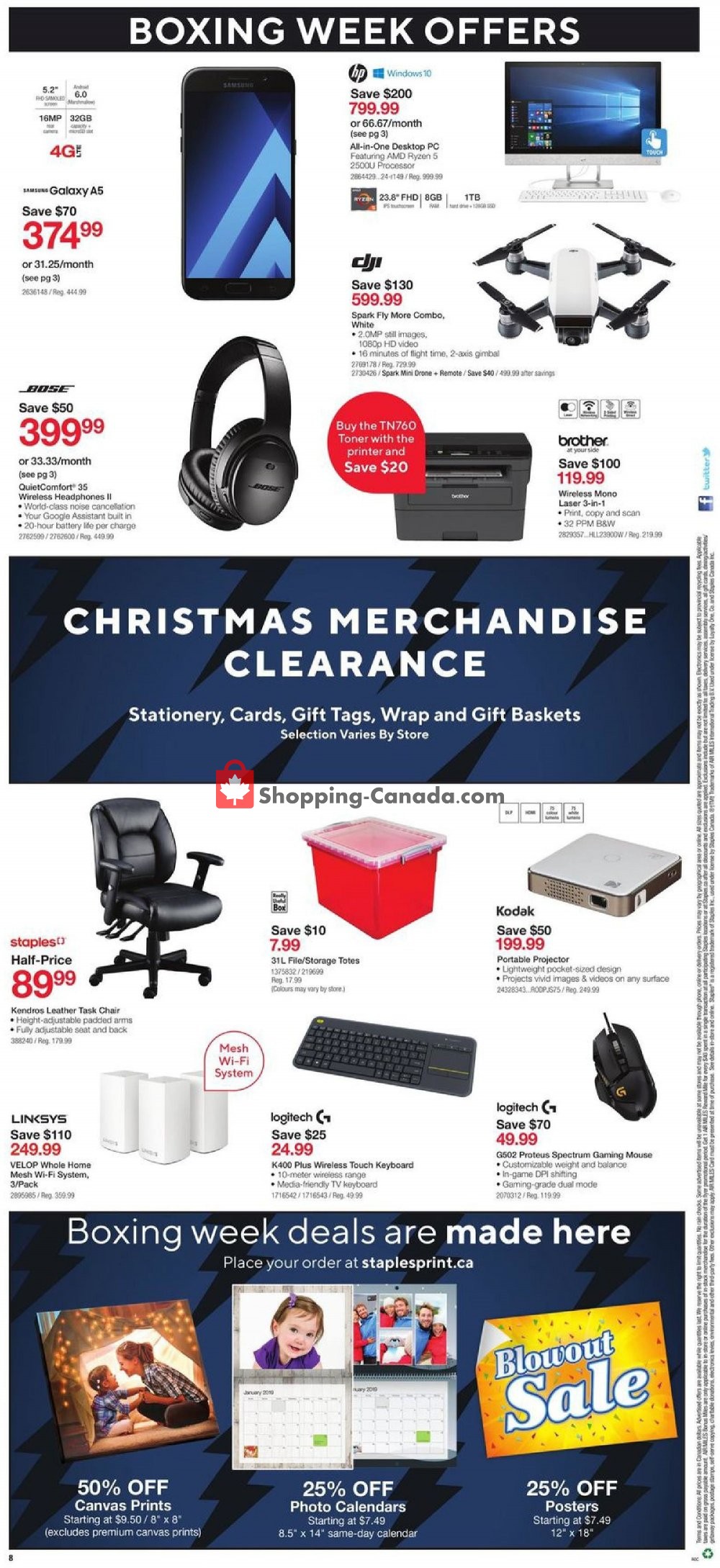 Staples flyer from Wednesday December 26, 2018 to Tuesday January 1, 2019 - page 8