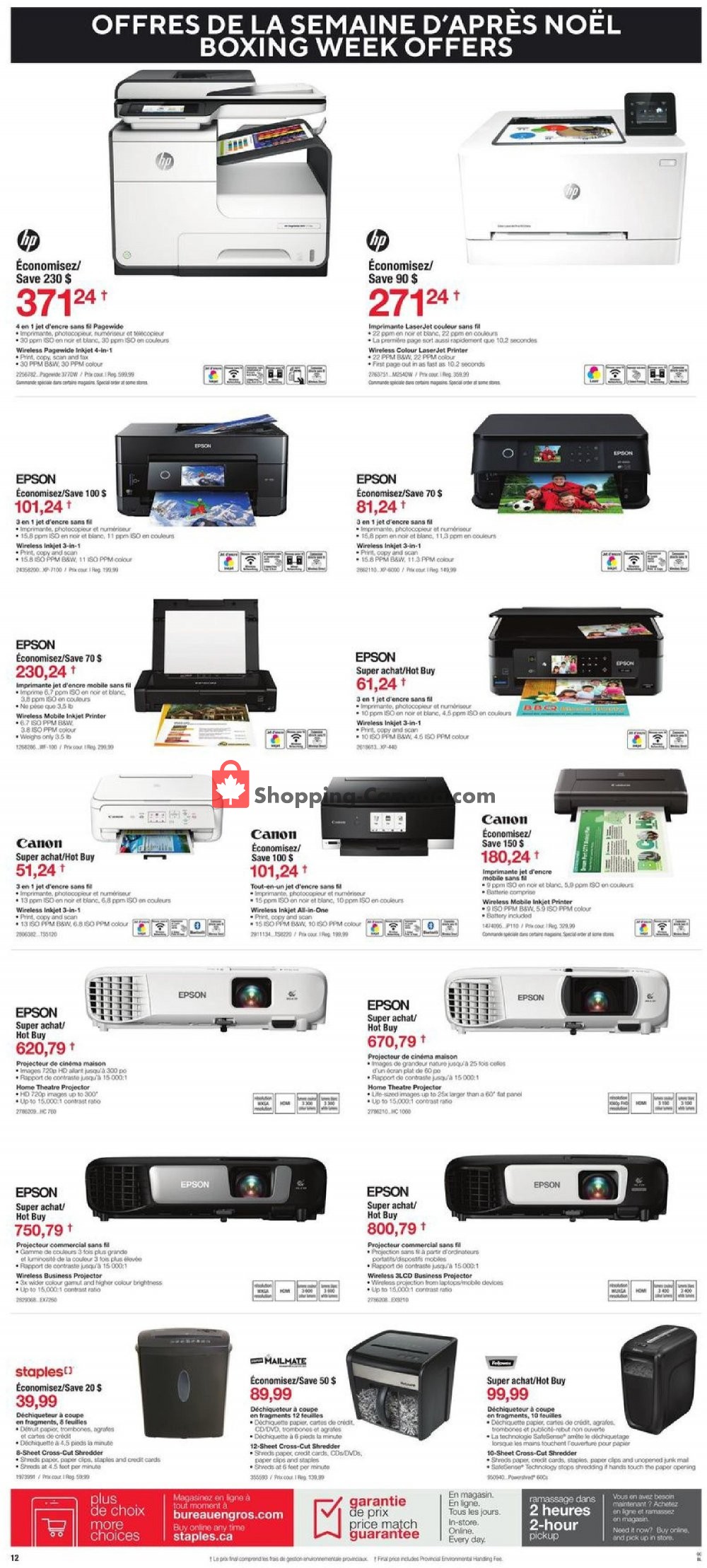 Staples flyer from Wednesday December 26, 2018 to Tuesday January 1, 2019 - page 12