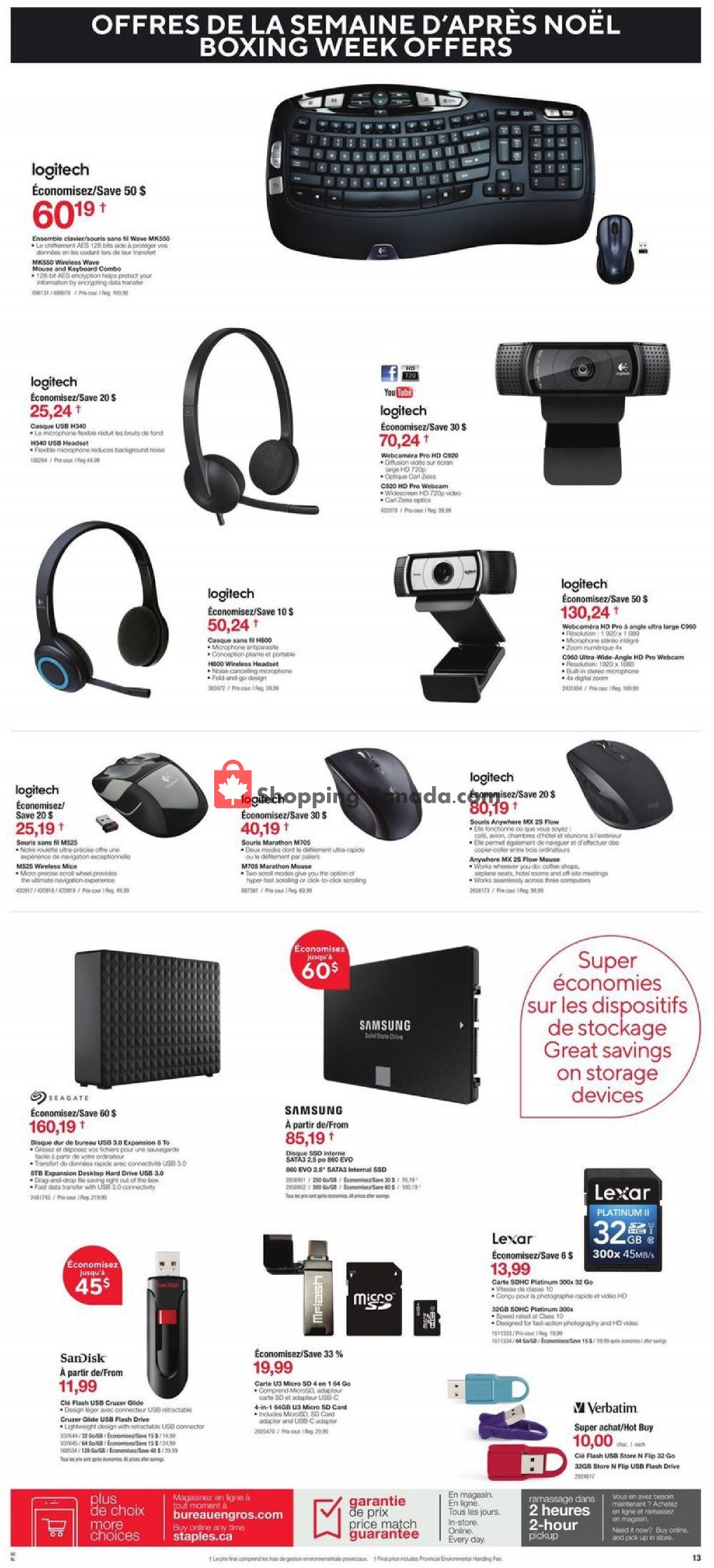 Staples flyer from Wednesday December 26, 2018 to Tuesday January 1, 2019 - page 13