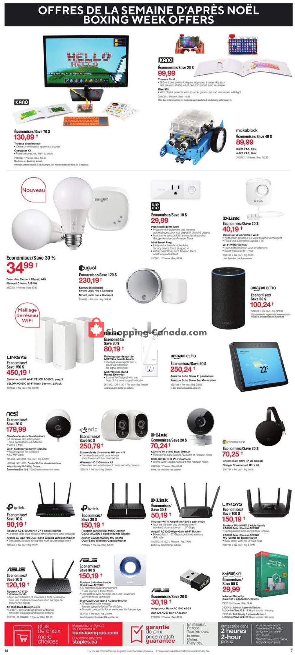Staples flyer from Wednesday December 26, 2018 to Tuesday January 1, 2019 - page 14