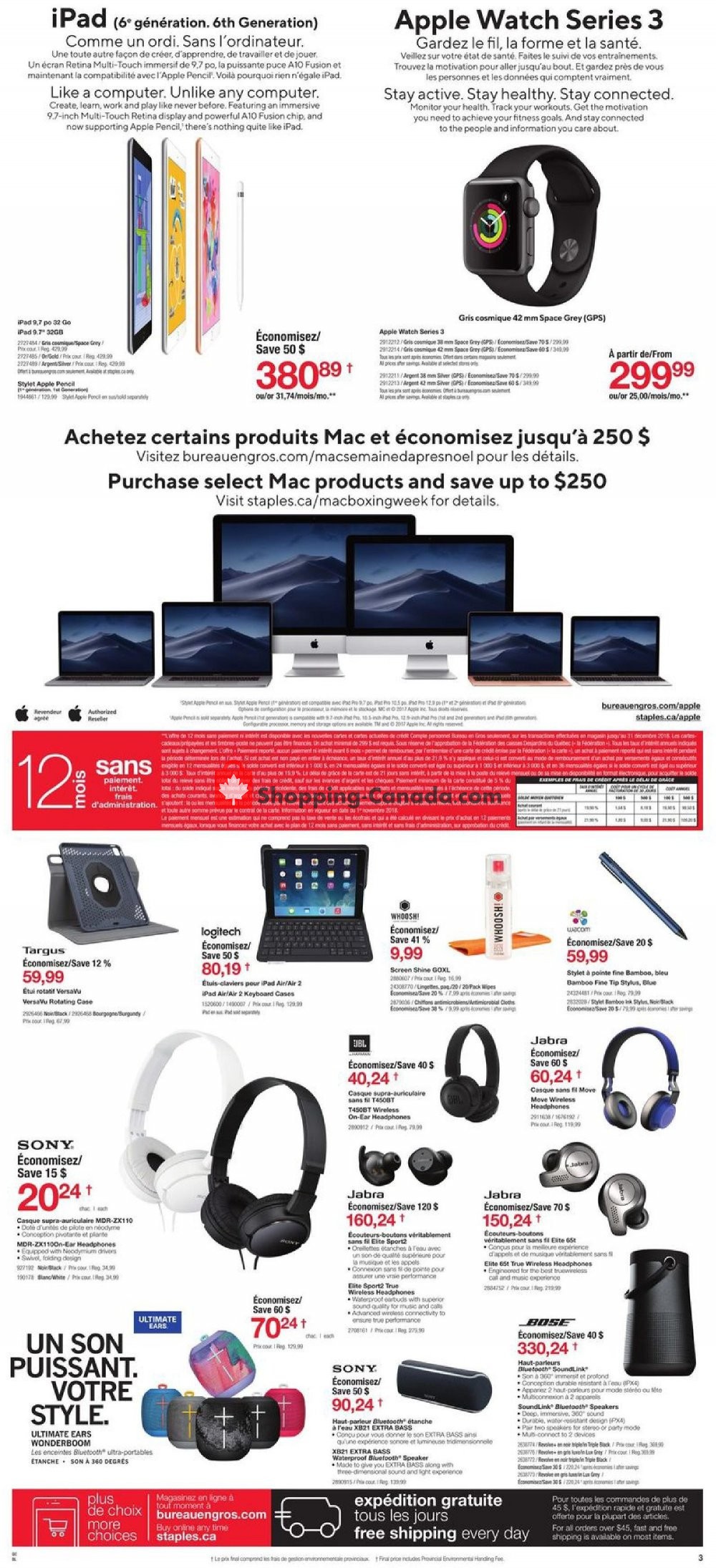 Staples flyer from Wednesday December 26, 2018 to Tuesday January 1, 2019 - page 3
