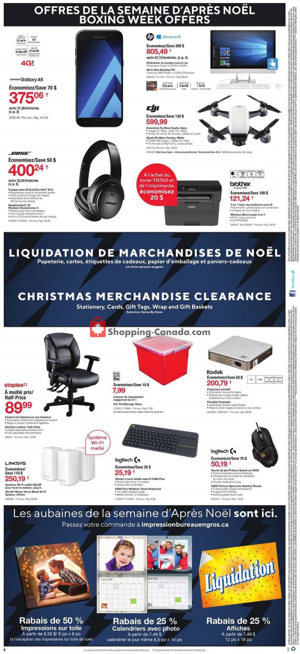 Staples flyer from Wednesday December 26, 2018 to Tuesday January 1, 2019 - page 8