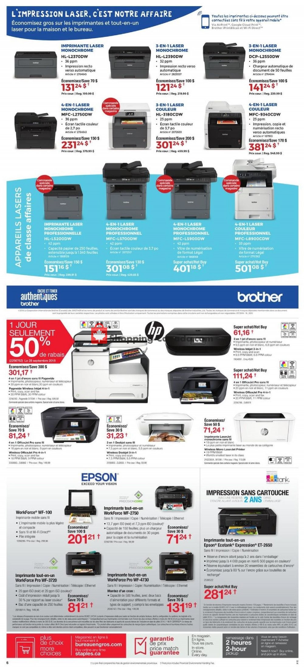 Staples flyer from Wednesday September 26, 2018 to Tuesday October 2, 2018 - page 8