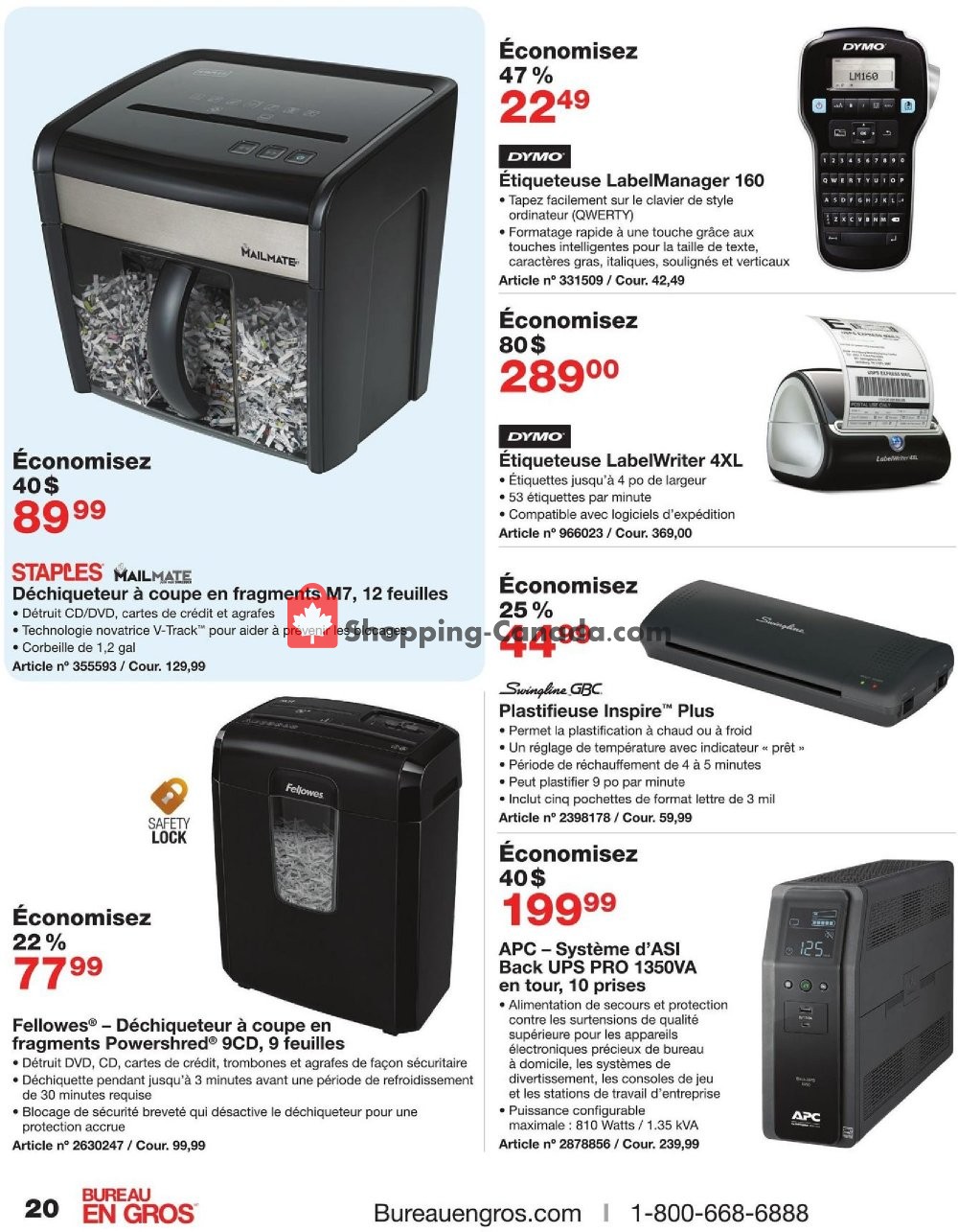 Staples flyer from Wednesday October 24, 2018 to Tuesday November 6, 2018 - page 20