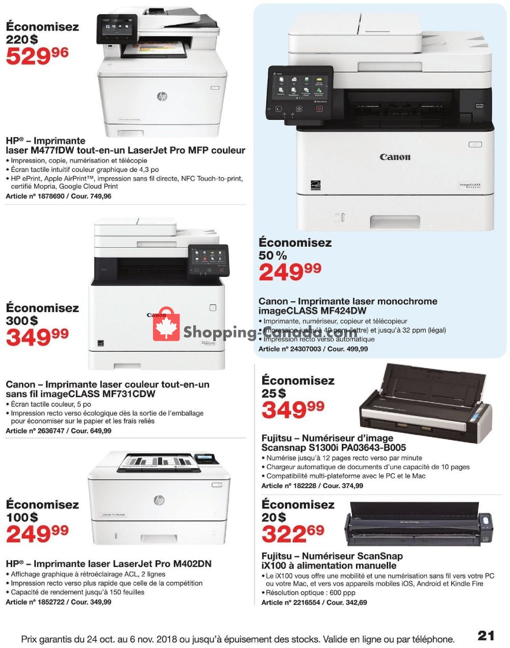 Staples flyer from Wednesday October 24, 2018 to Tuesday November 6, 2018 - page 21