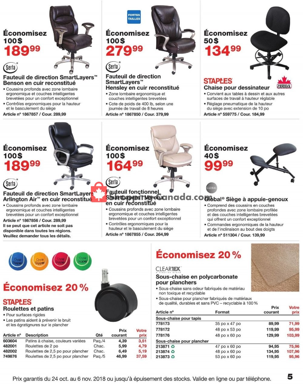 Staples flyer from Wednesday October 24, 2018 to Tuesday November 6, 2018 - page 5