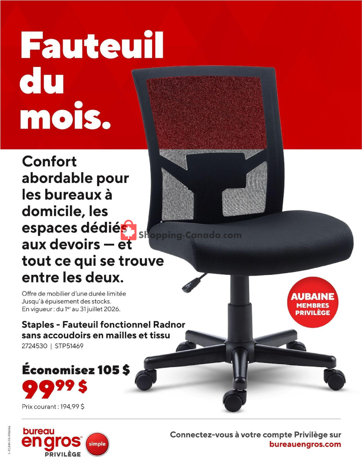Staples flyer from Friday July 3, 2026 to Friday July 31, 2026 - page 1