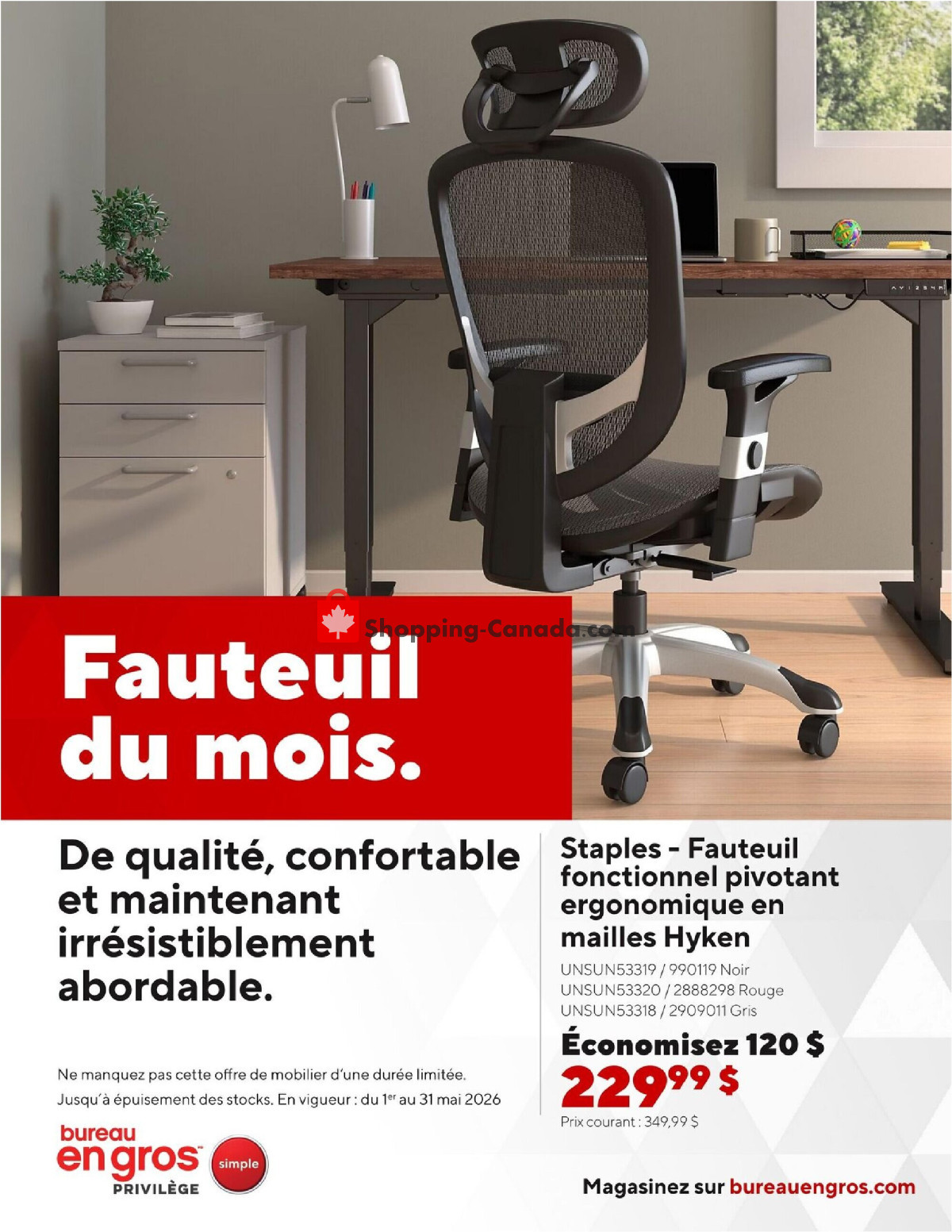 Staples flyer from Monday May 4, 2026 to Sunday May 31, 2026 - page 1