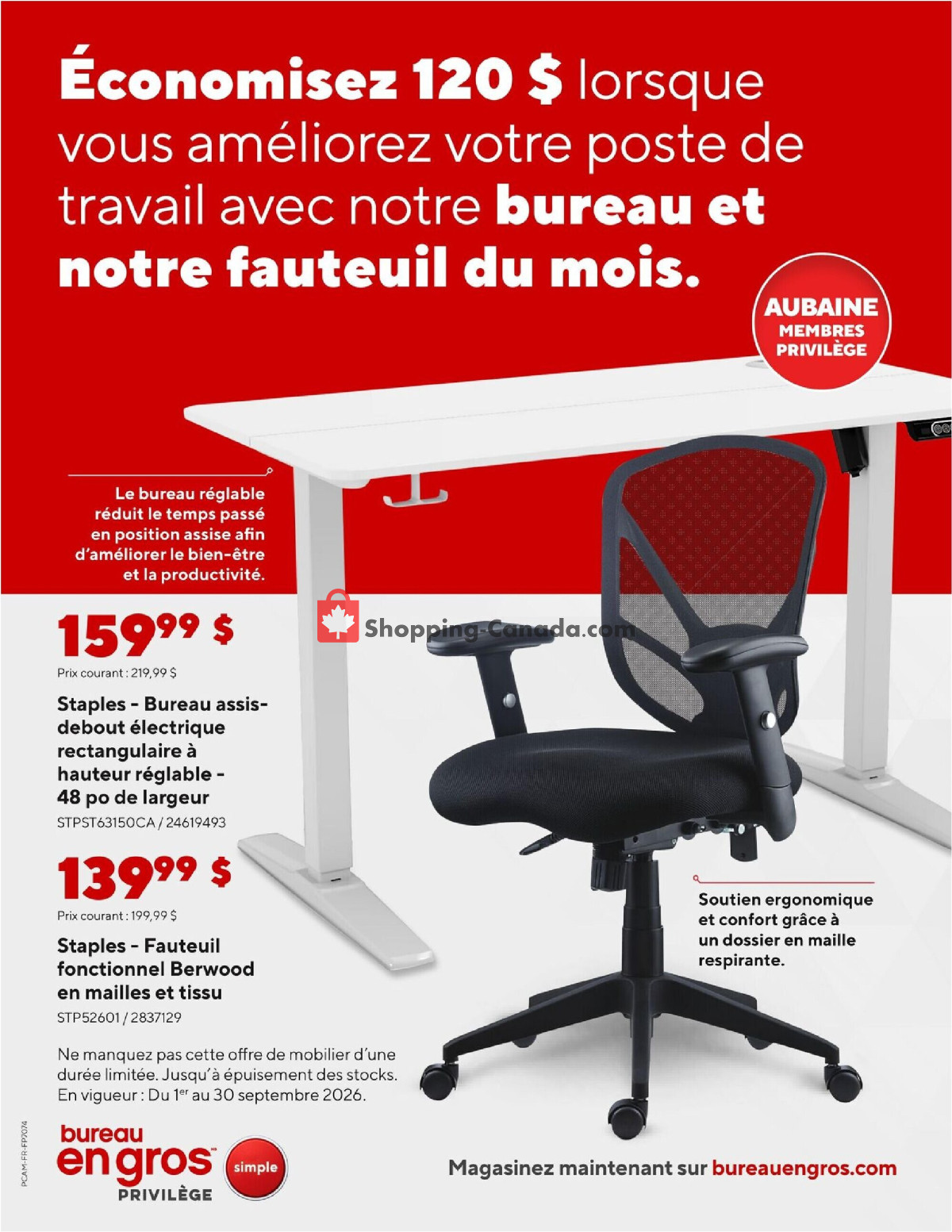 Staples flyer from Tuesday September 1, 2026 to Wednesday September 30, 2026 - page 1