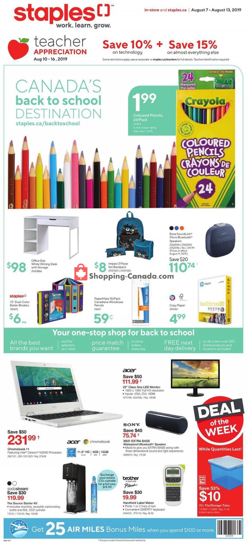 Staples Canada, flyer (Canada's Back To School Destination Atlantic