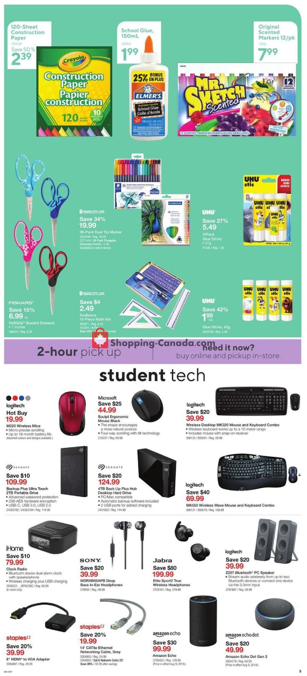 Staples flyer from Wednesday August 7, 2019 to Tuesday August 13, 2019 - page 5