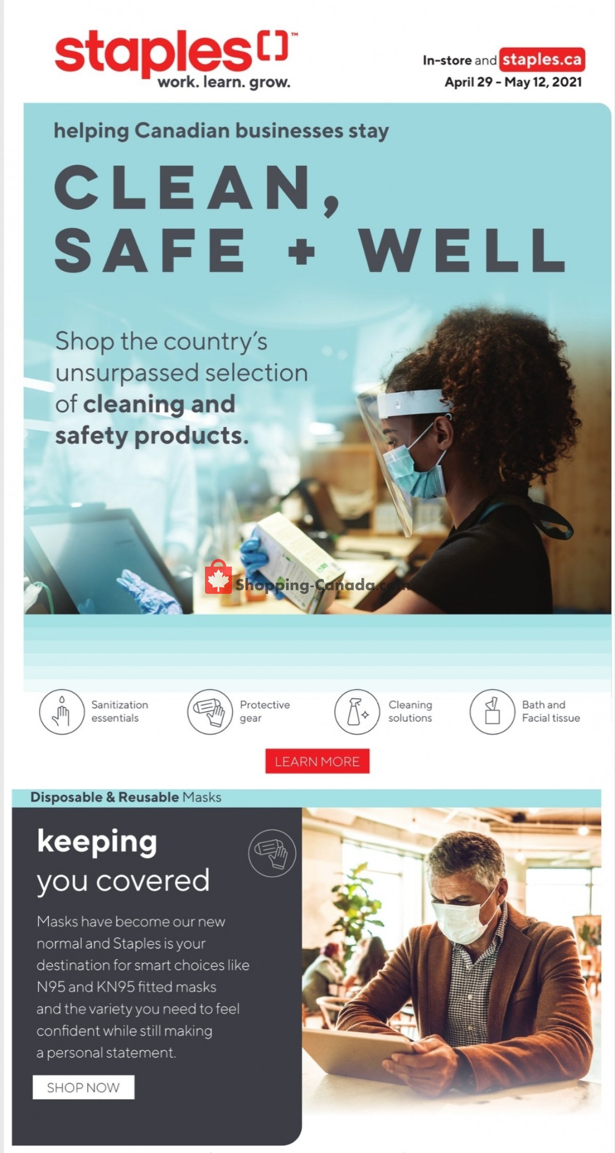 Staples flyer from Thursday April 29, 2021 to Wednesday May 12, 2021 - page 1