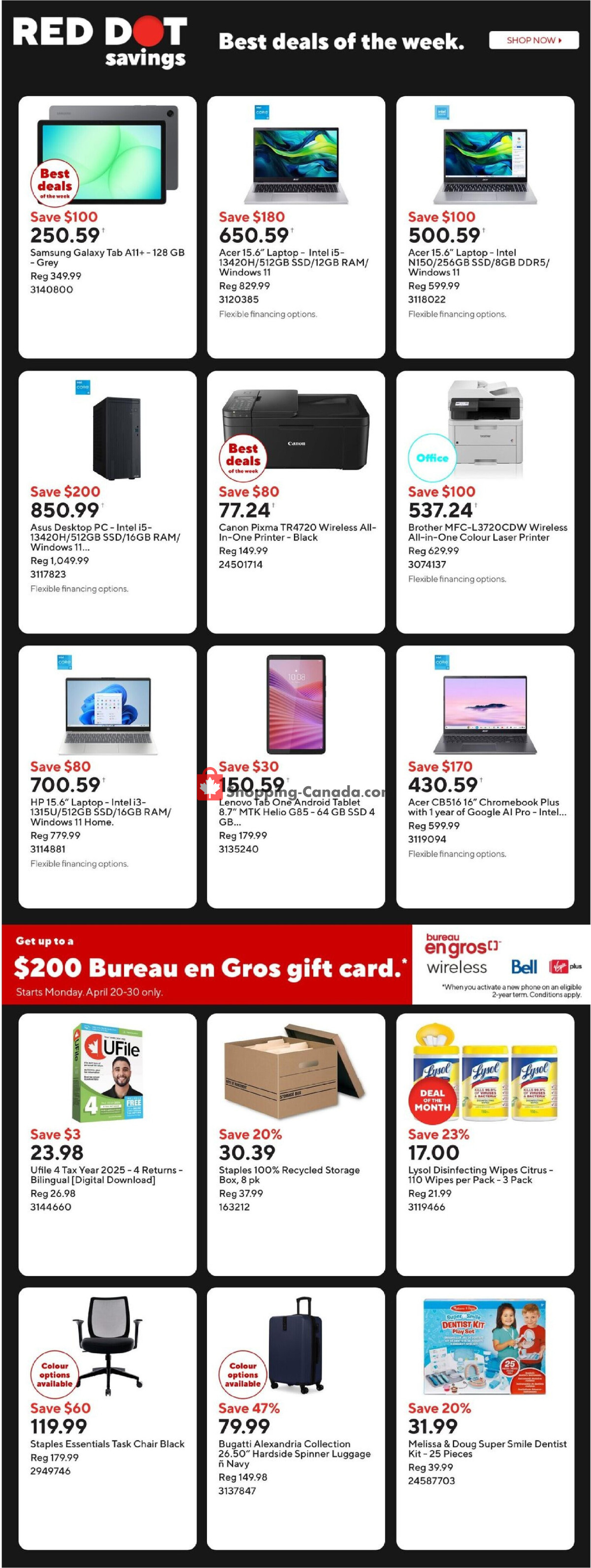 Staples flyer from Friday April 17, 2026 to Thursday April 23, 2026 - page 2