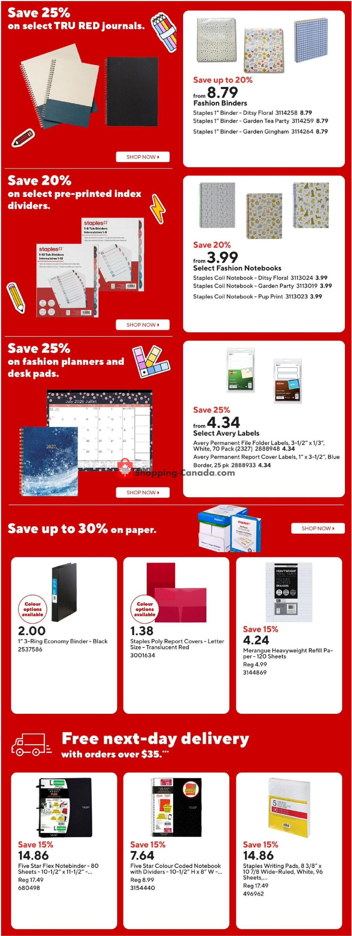 Staples flyer from Friday August 28, 2026 to Thursday September 3, 2026 - page 8