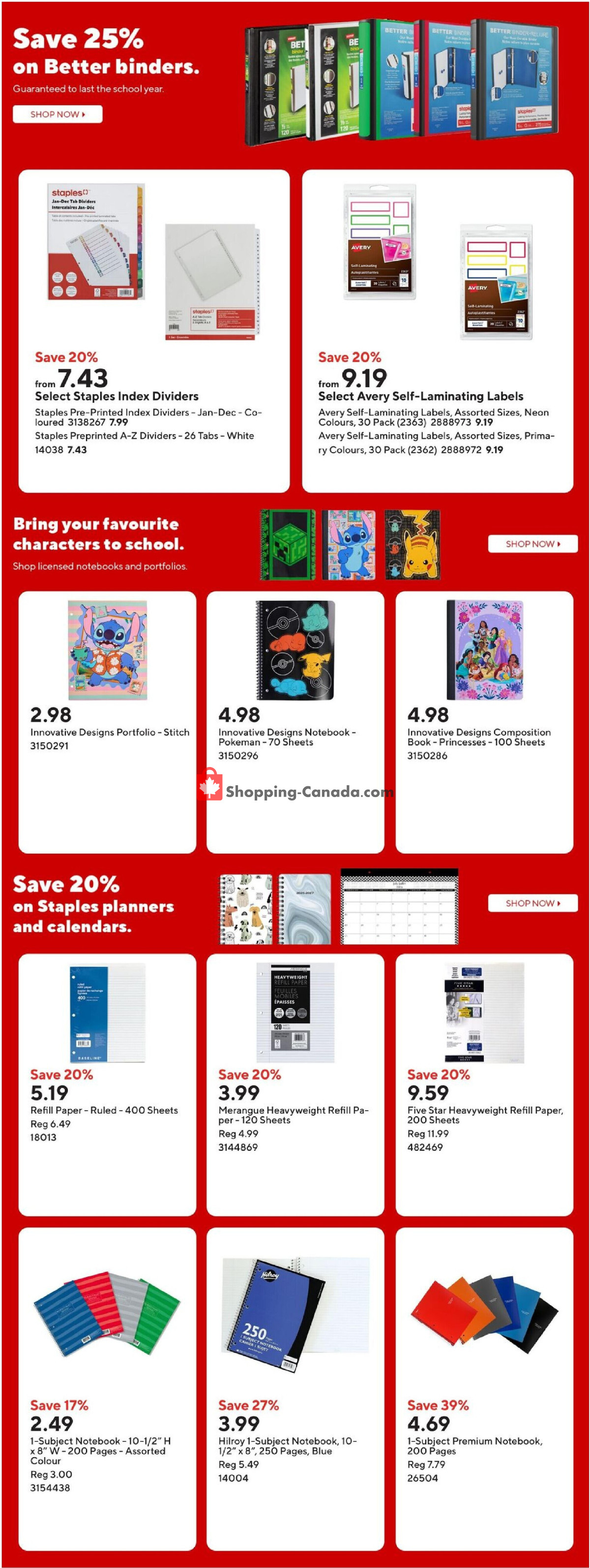 Staples flyer from Wednesday August 5, 2026 to Thursday August 6, 2026 - page 9