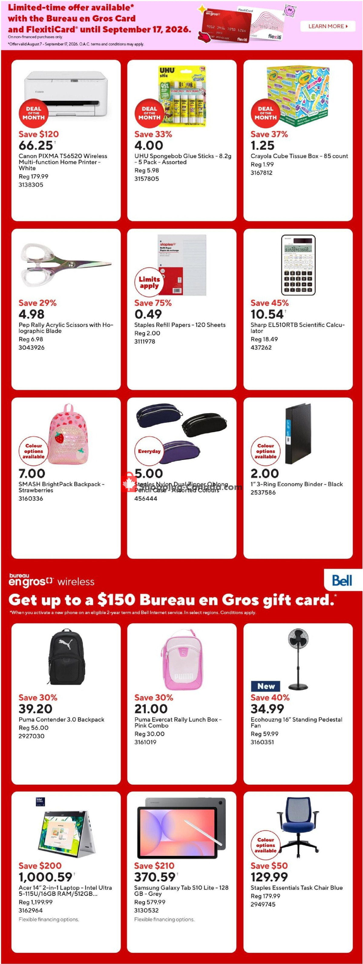 Staples flyer from Friday August 7, 2026 to Thursday August 13, 2026 - page 3