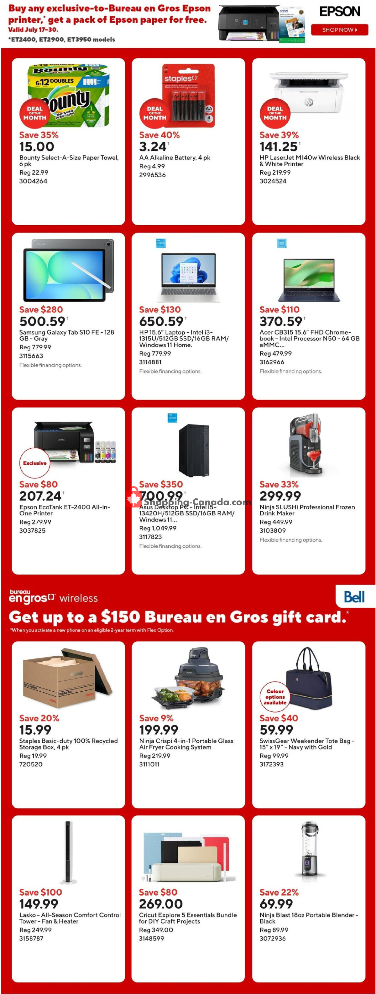 Staples flyer from Friday July 17, 2026 to Thursday July 23, 2026 - page 2